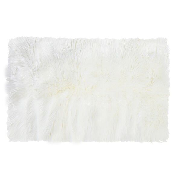 Soft Faux Fur Rug Indoor Fluffy Area Rugs Rectangle Floor Mat 2 x 3ft Snow White - Picture 1 of 6